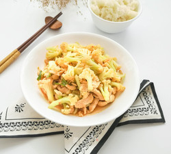 鸡丝炒菜花