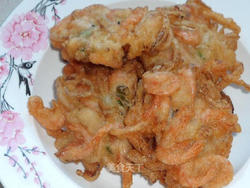 美味的炸虾饼