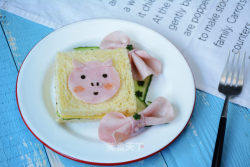 #第四届烘焙大赛暨是爱吃节#小猪猪三明治