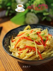 红椒炒薯丝
