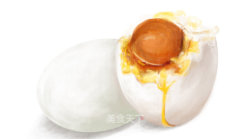【手绘食谱】咸鸭蛋 — 一颗闲的要命 富得留油的鸭子蛋
