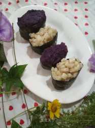 白玉菇紫薯寿司