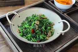油渣炒菜苔