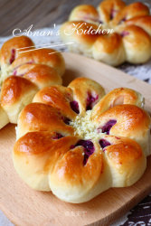 紫薯花面包