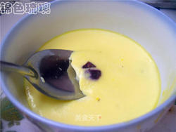 紫薯牛奶炖蛋