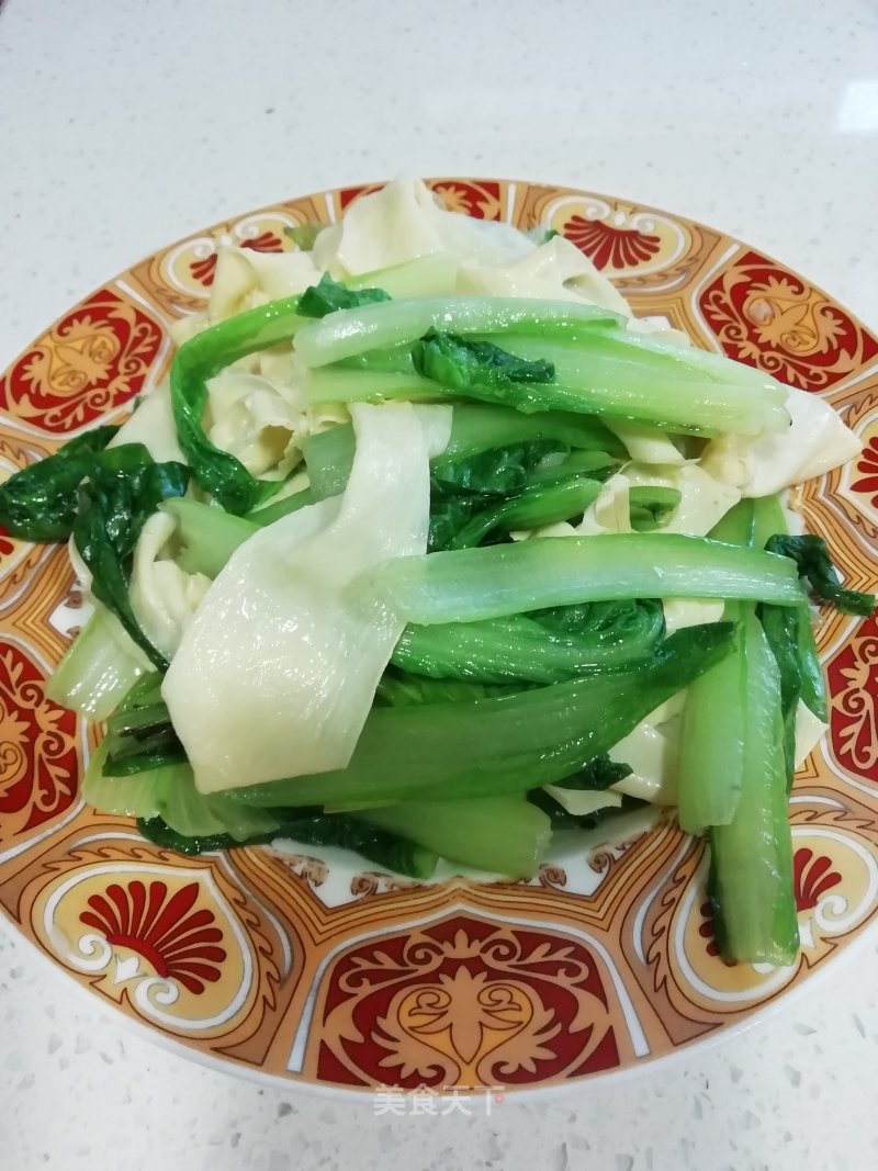 小白菜炒豆皮