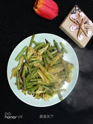 干煸四季豆花菜