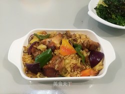 蜂蜜鸡腿咖喱饭