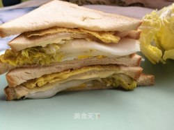 大白菜鸡蛋三明治