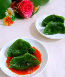 彩色菠菜饺子