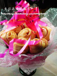 生日浪漫玫瑰面包