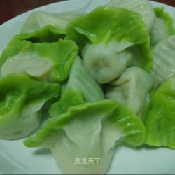 翡翠韭菜虾仁水饺