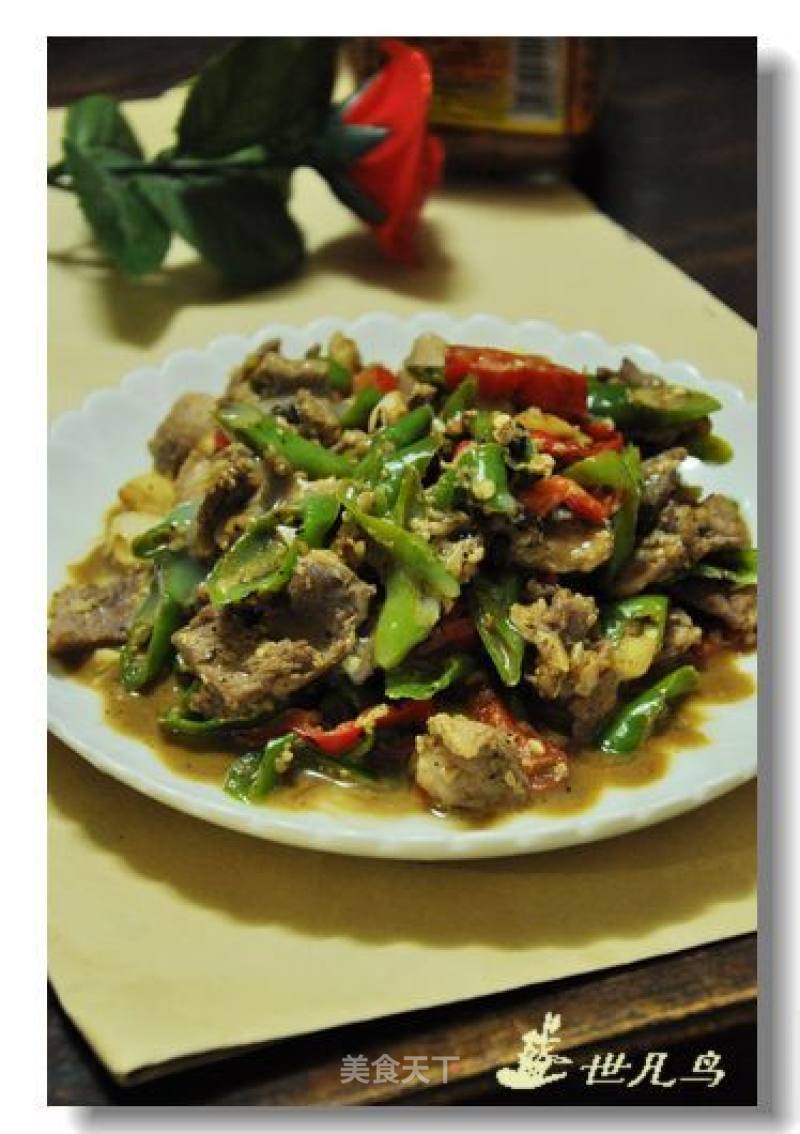 双椒小炒肉（把米酒当料酒用）