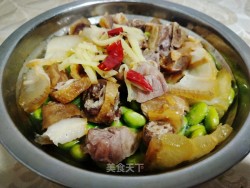 咸鸭蒸毛豆