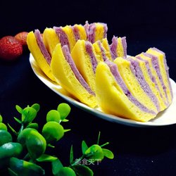 南瓜紫薯双色千层