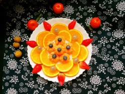 果盘:桔子花开
