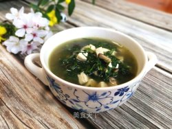 荠菜香菇豆腐羹