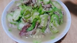 肉片炒丝瓜