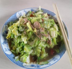 包菜炒肉丝