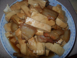 豆腐干炒五花肉