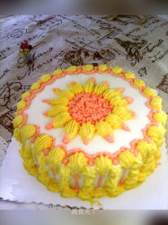 裱花蛋糕：太阳花