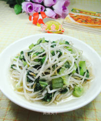 青菜炒绿豆芽
