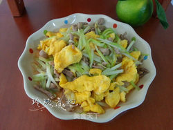韭黄肉丝炒鸡蛋