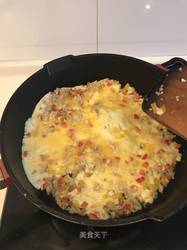 三色银鱼煎蛋