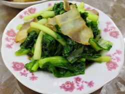腊肉白菜苔