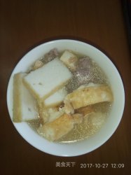 煎豆腐煮汤