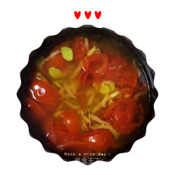 西红柿榨菜蚕豆瓣汤