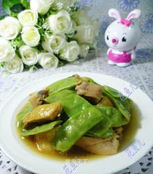 鸡块炒扁豆