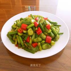 蒜苔炒蚕豆