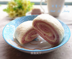 奶香紫薯双色卷