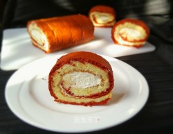 红丝绒奶油蛋糕卷
