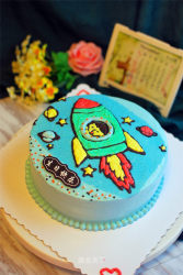 #信任之美#小火箭生日蛋糕