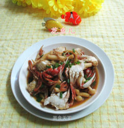 海鲜菇炒花蟹