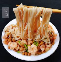 虾仁茄汁黄豆面#面食#