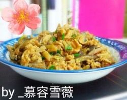 葱香蛋花炒茄子