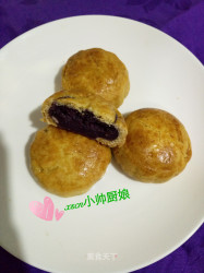 紫薯紫米红豆月饼