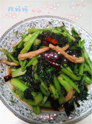 肉丝炒苔菜
