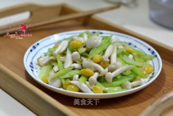【北京】清炒芹菜白果蟹味菇