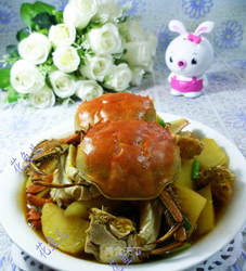 大闸蟹炒土豆