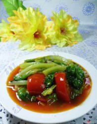 西红柿炒生菜