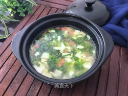 青菜火腿豆腐汤