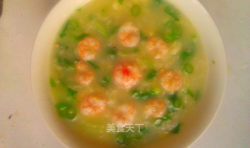 虾仁小白菜疙瘩汤