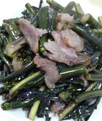 紫菜苔炒咸肉