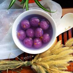 桂花紫薯团子