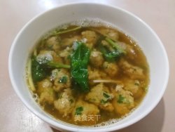 生菜肉丸汤