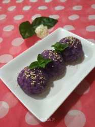 紫薯饭团+紫薯白米饭